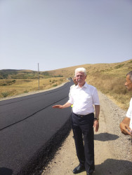 Cəlilabad Rayon İcra Hakimiyyətinin başçısı Rafiq Cəlilov Zəhmətabad–Soltankənd avtomobil yolunda aparılan əsaslı təmir işlərinin gedişi ilə yerində tanış olub