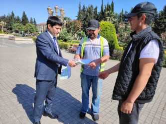 Cəlilabadda sağlamlıq naminə əhali üçün fiziki aktivliyə dair maarifləndirici materillar sakinlərə paylanılmış, maarifləndirici söhbətlər aparılmışdır.