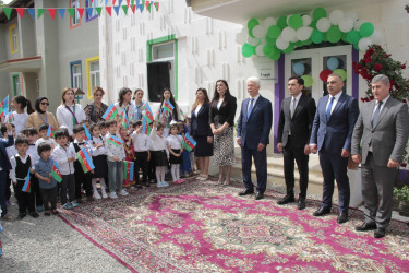 Rafiq Cəlilov əsaslı təmirdən sonra istifadəyə verilən bağçanın açılışında iştirak edib