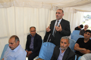 Rafiq Cəlilov növbəti səyyar qəbul-görüşünü Kövüzbulaq kənd sakinləri ilə keçirmişdir.