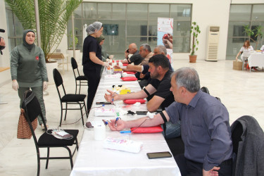 “Talassemiyasız həyat naminə” proqramı çərçivəsində qanvermə aksiyası keçirilib