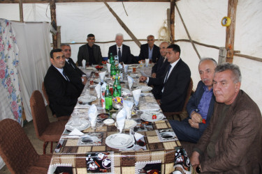 Rafiq Cəlilov şəhid valideynlərinin əkdiyi çiyələk sahələrində olub