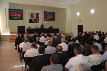 Cəlilabad rayonunda yanğın təhlükəsizliyi ilə bağlı görülmüş işlər və qarşıda duran vəzifələr barədə müşavirə keçirilmişdir