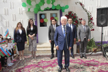 Rafiq Cəlilov əsaslı təmirdən sonra istifadəyə verilən bağçanın açılışında iştirak edib