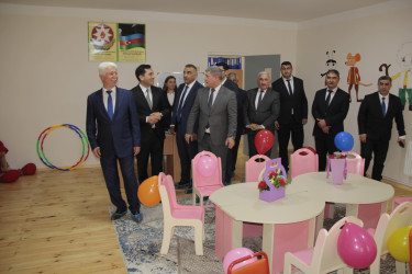 Rafiq Cəlilov əsaslı təmirdən sonra istifadəyə verilən bağçanın açılışında iştirak edib