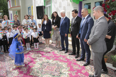 Rafiq Cəlilov əsaslı təmirdən sonra istifadəyə verilən bağçanın açılışında iştirak edib