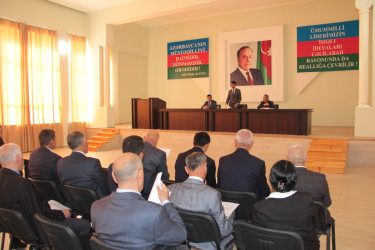 Cəlilabad rayonunda Su təsərrüfatlarının idarə edilməsində bələdiyyələrin rolunun artırılması və Sudan İstifadəedənlər Birliklərinin (SİB) fəaliyyətinin təkmilləşdirilməsi barədə iclas keçirilmişdir