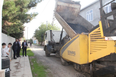 Cəlilabad şəhərində şəhid Camal Əliyev adına küçədə və şəhid Rəfail İşiyevin ailə üzvlərinin yaşadığı Kərim Kərimov adına küçədə asfaltlanma işləri aparılıb