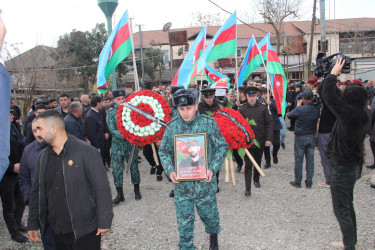 Cəlilabadda şəhid Quliyev Mahir Abuzər oğlu ilə vida mərasimi keçirilib