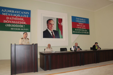 Cəlilabad rayonunda yanğın təhlükəsizliyi ilə bağlı görülmüş işlər və qarşıda duran vəzifələr barədə müşavirə keçirilmişdir