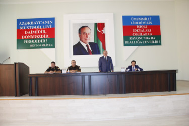 Cəlilabadda “Fövqəladə halların xəbərdar edilməsi üzrə profilaktik tədbirlərin görülməsi istiqamətində birgə fəaliyyət” mövzusunda müşavirə keçirilib