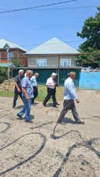 Cəlilabad Rayon İcra Hakimiyyətinin başçısı Rafiq Cəlilov Göytəpə şəhərində aparılan asfaltlanma işləri ilə tanış olub