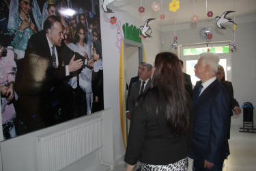 Rafiq Cəlilov əsaslı təmirdən sonra istifadəyə verilən bağçanın açılışında iştirak edib