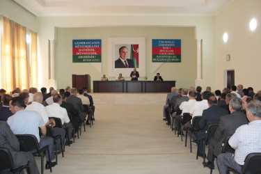 Cəlilabad rayonunda yanğın təhlükəsizliyi ilə bağlı görülmüş işlər və qarşıda duran vəzifələr barədə müşavirə keçirilmişdir