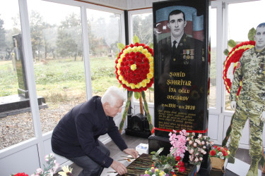Rafiq Cəlilov Kazımabad kəndində şəhid məzarlarını və şəhid ailələrini ziyarət edib