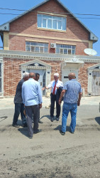Cəlilabad Rayon İcra Hakimiyyətinin başçısı Rafiq Cəlilov Göytəpə şəhərində aparılan asfaltlanma işləri ilə tanış olub