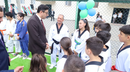 “Şəhərsalma və Memarlıq İli” çərçivəsində Cəlilabad şəhərində növbəti “Sağlam məhəllə” idman zonasının açılış mərasimi keçirilib